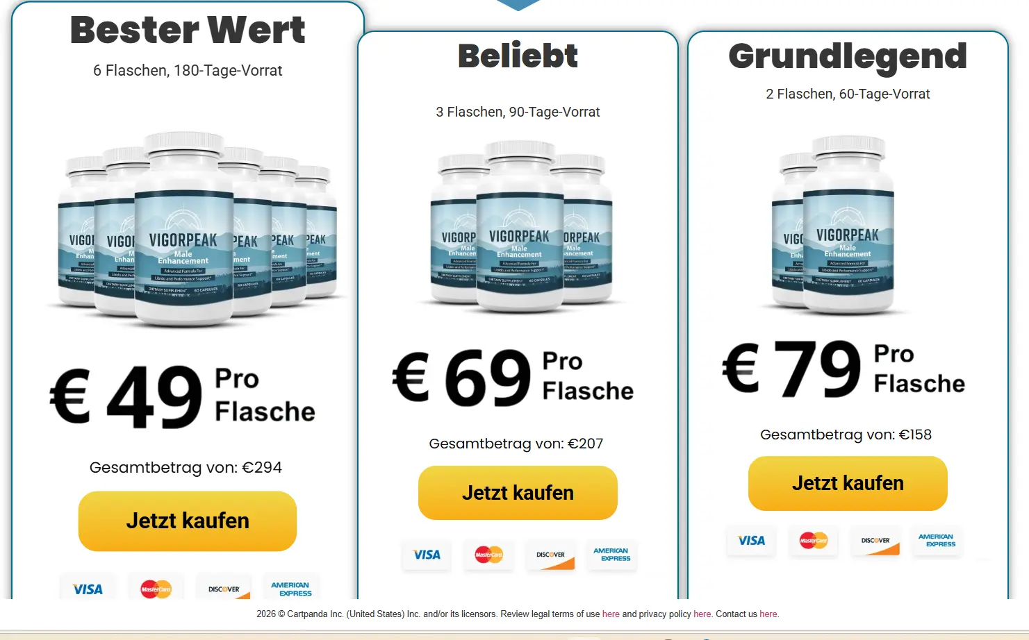 VigorPeak natural blood sugar support pricing banner